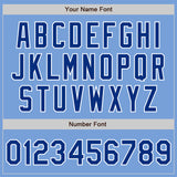 Custom Light Blue Royal-White Authentic Two Tone Baseball Jersey