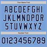 Custom Light Blue Navy-White Authentic Two Tone Baseball Jersey