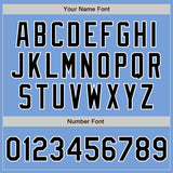 Custom Light Blue Black-White Authentic Two Tone Baseball Jersey