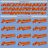 Custom Light Blue Red-Yellow Authentic Two Tone Baseball Jersey