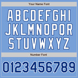Custom Light Blue Royal-White Authentic Two Tone Baseball Jersey