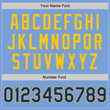 Custom Light Blue Royal-Yellow Authentic Two Tone Baseball Jersey