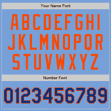 Custom Light Blue Royal-Orange Authentic Two Tone Baseball Jersey