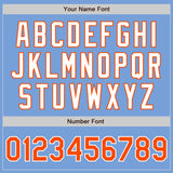 Custom Light Blue Orange-White Authentic Two Tone Baseball Jersey