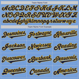 Custom Light Blue Navy-Gold Authentic Two Tone Baseball Jersey