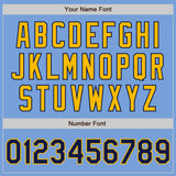 Custom Light Blue Navy-Gold Authentic Two Tone Baseball Jersey
