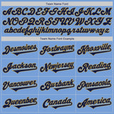 Custom Light Blue Navy-Old Gold Authentic Two Tone Baseball Jersey