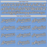 Custom Light Blue Gray-Steel Gray Authentic Two Tone Baseball Jersey