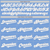 Custom Light Blue White-Gray Authentic Two Tone Baseball Jersey