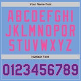 Custom Light Blue Purple-Pink Authentic Two Tone Baseball Jersey