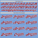 Custom Light Blue Crimson-White Authentic Two Tone Baseball Jersey