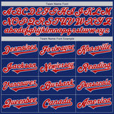 Custom Royal Red-White Authentic Two Tone Baseball Jersey