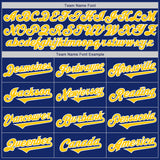 Custom Royal Yellow-White Authentic Two Tone Baseball Jersey