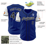 Custom Royal Black-White Authentic Two Tone Baseball Jersey