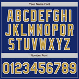 Custom Royal Old Gold-White Authentic Two Tone Baseball Jersey