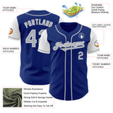 Custom Royal Gray-White Authentic Two Tone Baseball Jersey