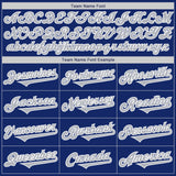 Custom Royal Gray-White Authentic Two Tone Baseball Jersey