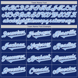 Custom Royal Light Blue-White Authentic Two Tone Baseball Jersey