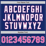Custom Royal Pink-White Authentic Two Tone Baseball Jersey