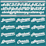 Custom Teal White-Gray Authentic Two Tone Baseball Jersey