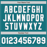 Custom Teal White-Gray Authentic Two Tone Baseball Jersey