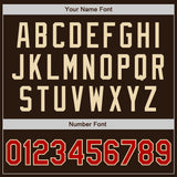Custom Brown Red-Cream Authentic Two Tone Baseball Jersey