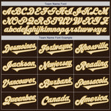 Custom Brown Cream-Old Gold Authentic Two Tone Baseball Jersey