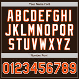 Custom Brown Orange-White Authentic Two Tone Baseball Jersey