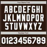 Custom Brown White-Gray Authentic Two Tone Baseball Jersey