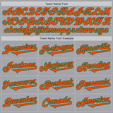 Custom Gray Orange-Kelly Green Authentic Two Tone Baseball Jersey