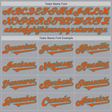 Custom Gray Orange-Teal Authentic Two Tone Baseball Jersey