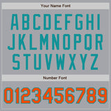 Custom Gray Orange-Teal Authentic Two Tone Baseball Jersey