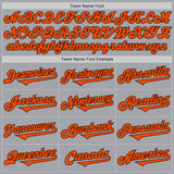 Custom Gray Orange-Brown Authentic Two Tone Baseball Jersey
