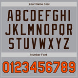 Custom Gray Orange-Brown Authentic Two Tone Baseball Jersey