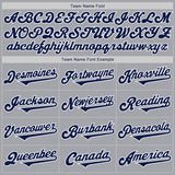 Custom Gray Navy-White Authentic Two Tone Baseball Jersey