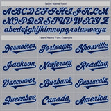 Custom Gray Navy-Light Blue Authentic Two Tone Baseball Jersey