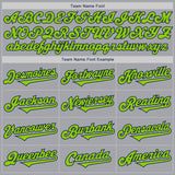Custom Gray Neon Green-Navy Authentic Two Tone Baseball Jersey