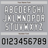 Custom Gray Black-White Authentic Two Tone Baseball Jersey
