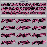 Custom Gray Black-Pink Authentic Two Tone Baseball Jersey