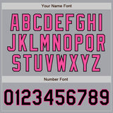 Custom Gray Black-Pink Authentic Two Tone Baseball Jersey