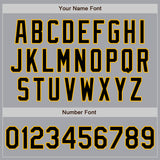 Custom Gray Black-Gold Authentic Two Tone Baseball Jersey