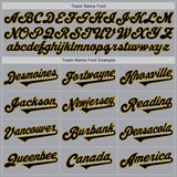 Custom Gray Black-Old Gold Authentic Two Tone Baseball Jersey