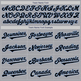 Custom Gray Black-Light Blue Authentic Two Tone Baseball Jersey