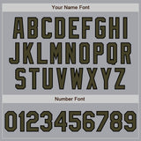 Custom Gray Olive-Black Authentic Two Tone Baseball Jersey