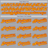 Custom Gray Gold-Red Authentic Two Tone Baseball Jersey