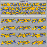 Custom Gray Gold-Royal Authentic Two Tone Baseball Jersey