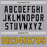 Custom Gray Gold-Black Authentic Two Tone Baseball Jersey