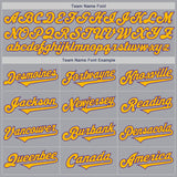 Custom Gray Gold-Purple Authentic Two Tone Baseball Jersey