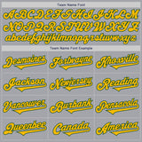 Custom Gray Gold-Green Authentic Two Tone Baseball Jersey