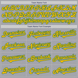 Custom Gray Gold-Kelly Green Authentic Two Tone Baseball Jersey